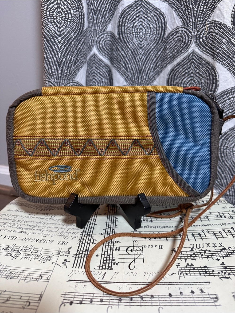 Fishpond Ballistic Nylon Travel Wallet & Passport Organizer - Marigold/Blue
